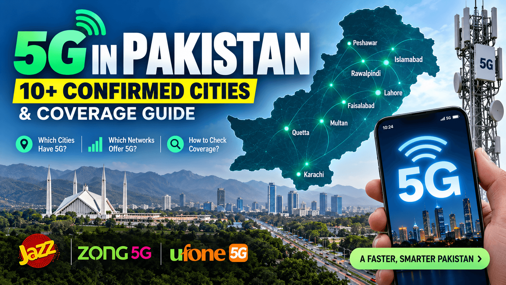5G in Pakistan: 10+ Confirmed Cities & Coverage Guide