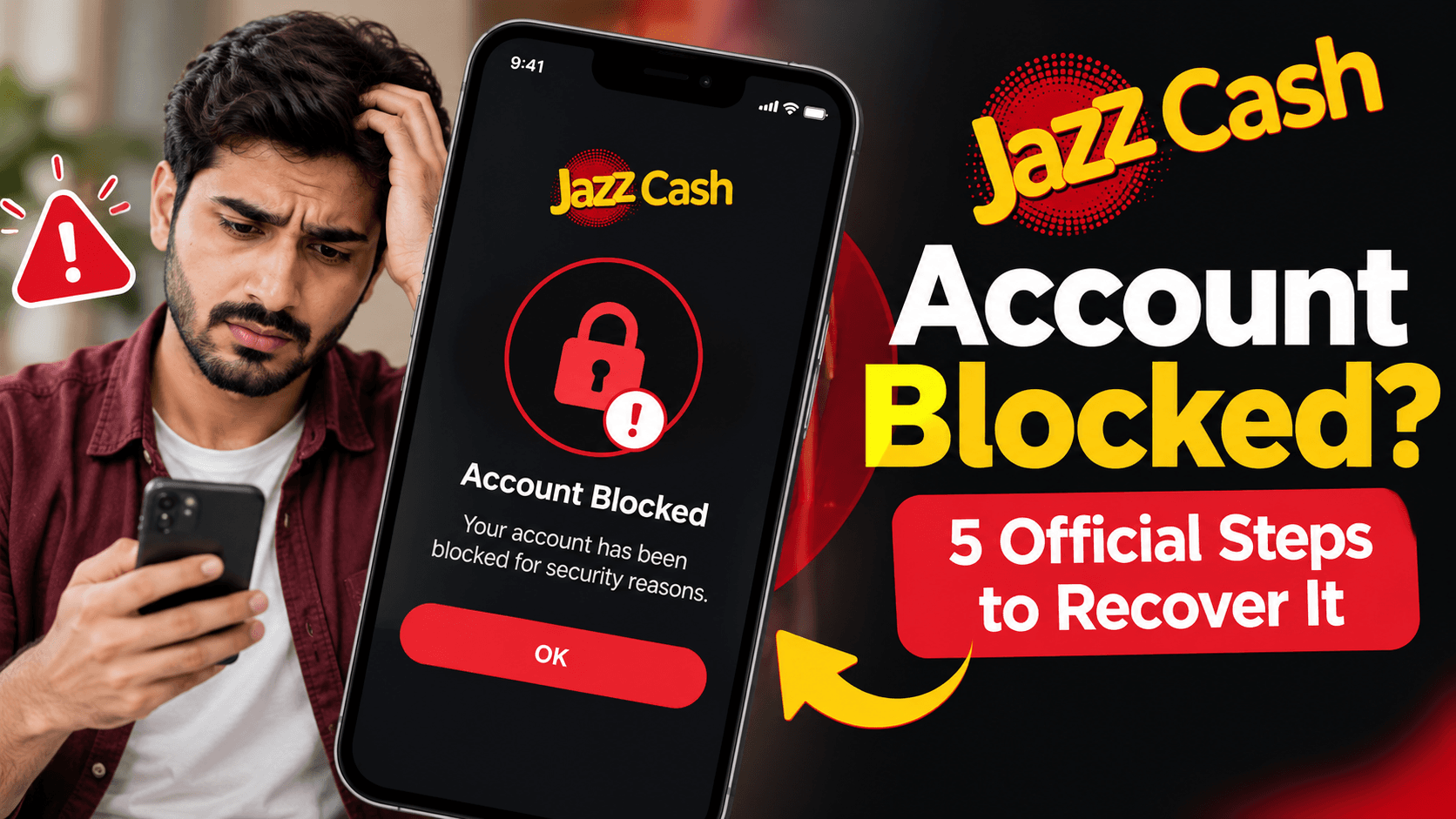 JazzCash account blocked recovery steps