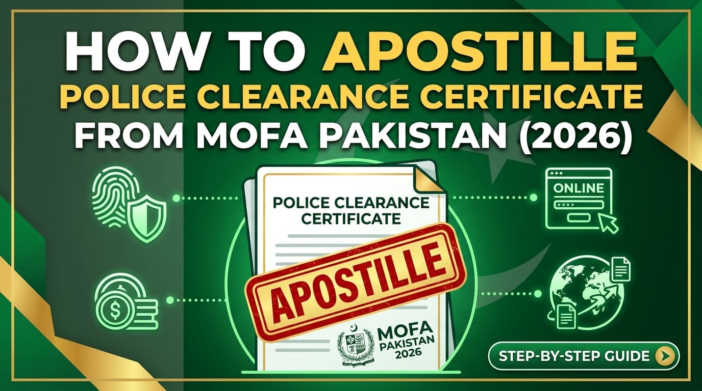 How to Apostille Police Clearance Certificate from MOFA Pakistan 2026