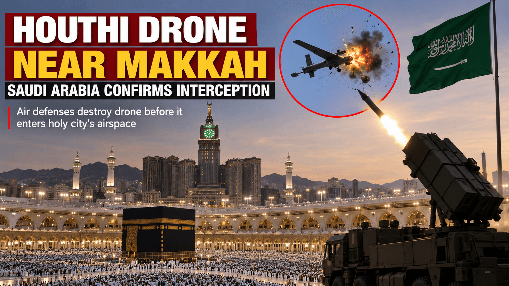 Houthi Drone Near Makkah: Saudi Arabia Confirms Interception