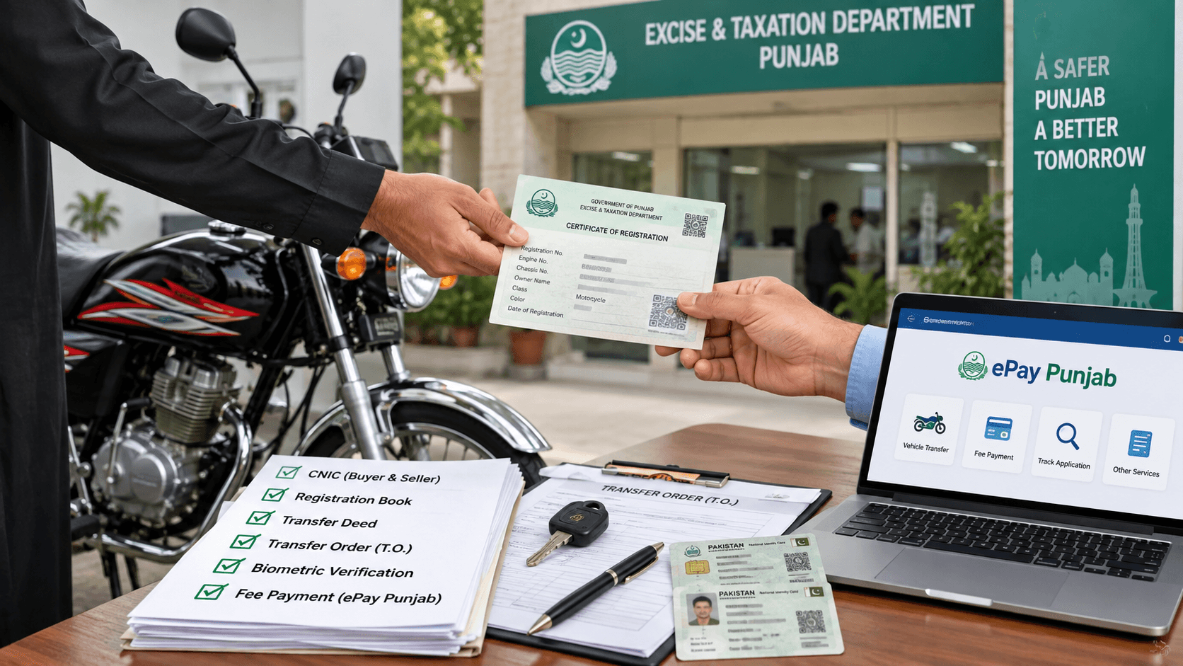 How to Transfer a Used Motorcycle to Your Name in Punjab