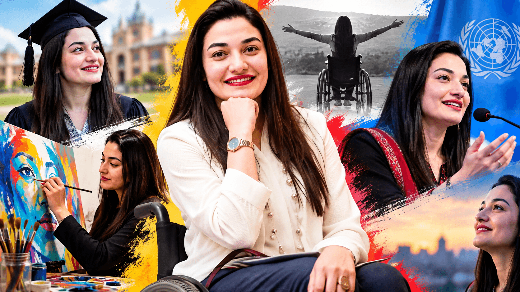 Muniba Mazari Biography – Pakistani artist and motivational speaker sharing her inspiring journey of art, education, and resilience.