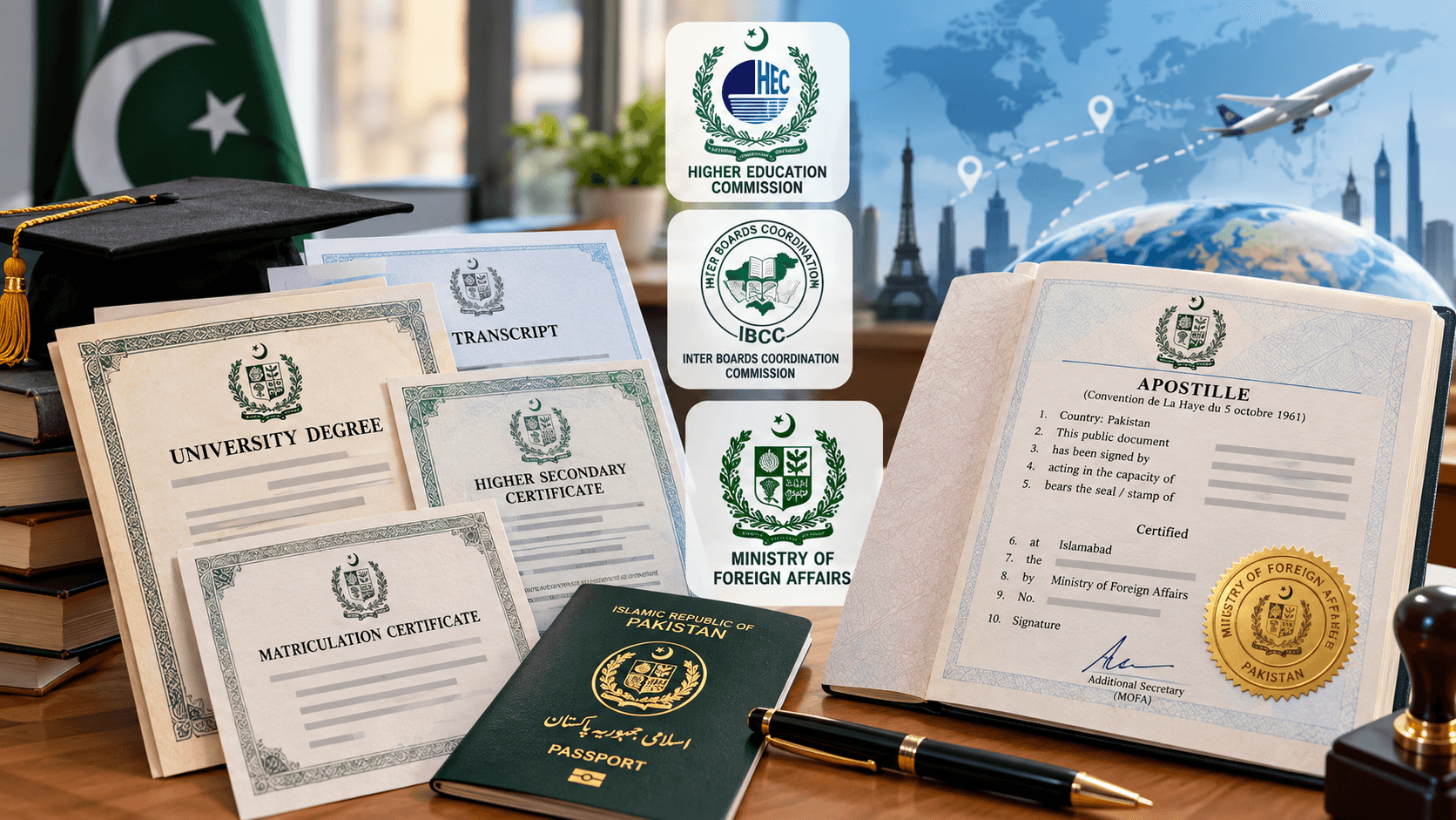 Apostille for Pakistani Educational Documents through HEC, IBCC and Pakistan Ministry of Foreign Affairs