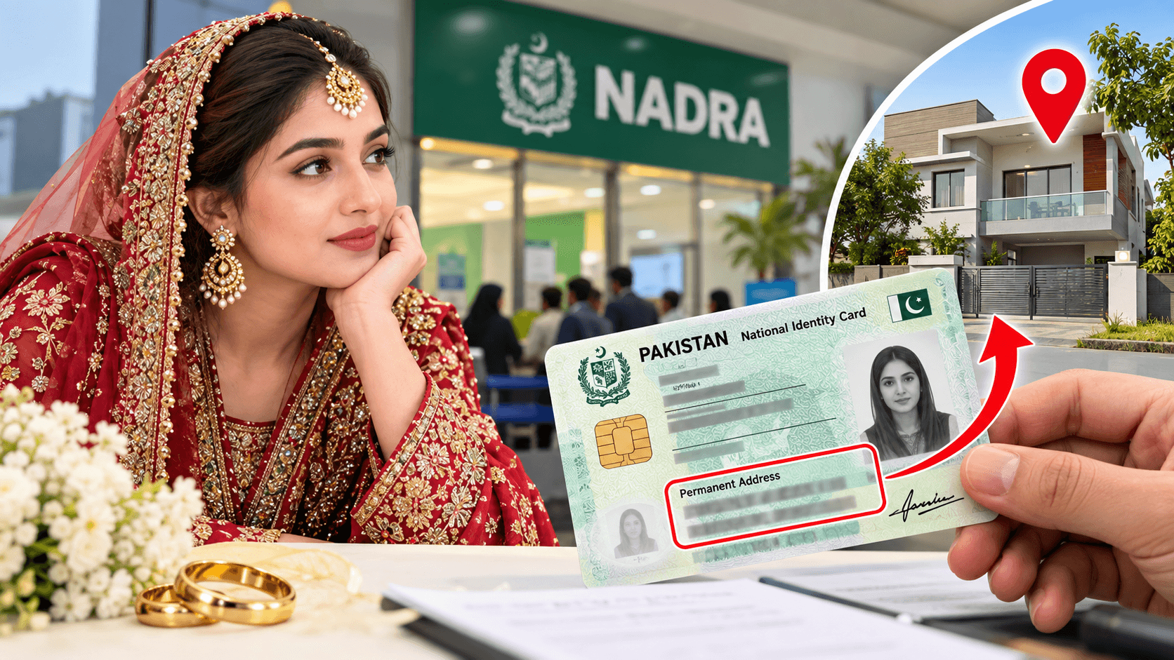 CNIC address change after marriage in Pakistan through NADRA