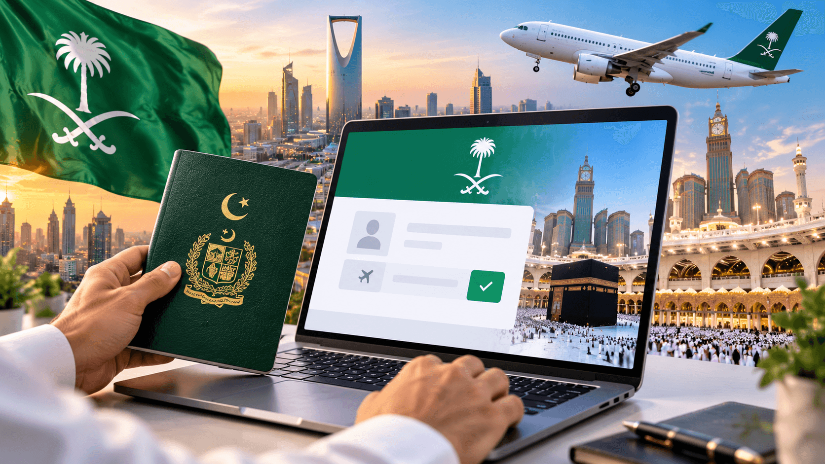 Saudi work visa check by passport number online from Pakistan