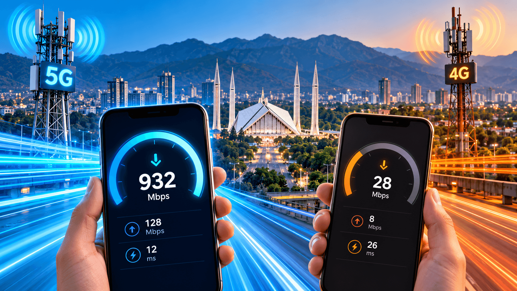 5G Speed in Pakistan 2026 download upload and 4G comparison