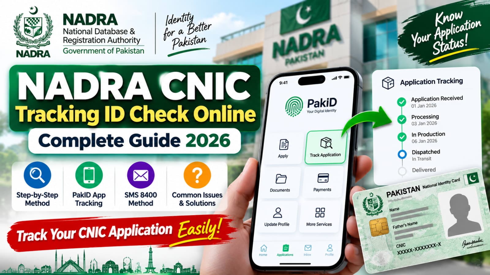 NADRA CNIC Tracking ID Check Online – Complete Guide 2026