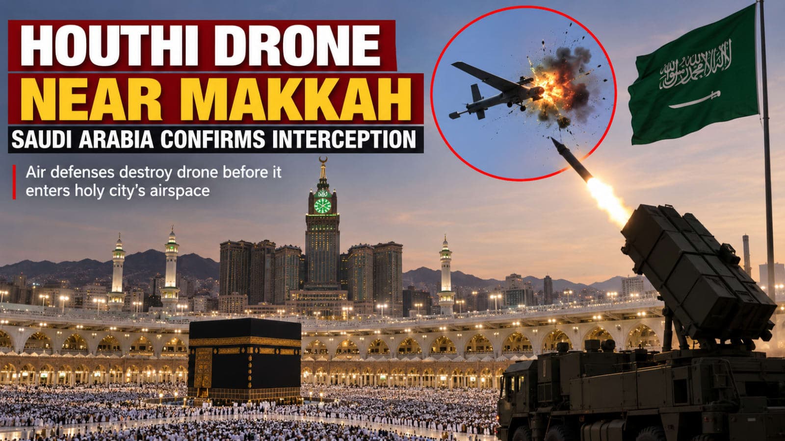 Houthi Drone Near Makkah: Saudi Arabia Confirms Interception