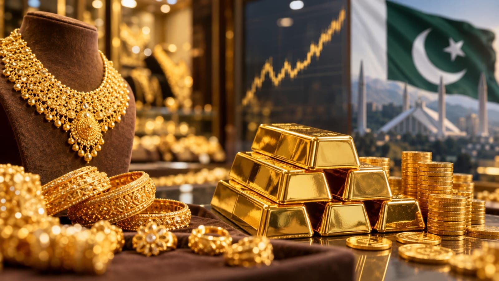Gold Price in Pakistan Today โ Latest Gold Rate per Tola and 10 Gram