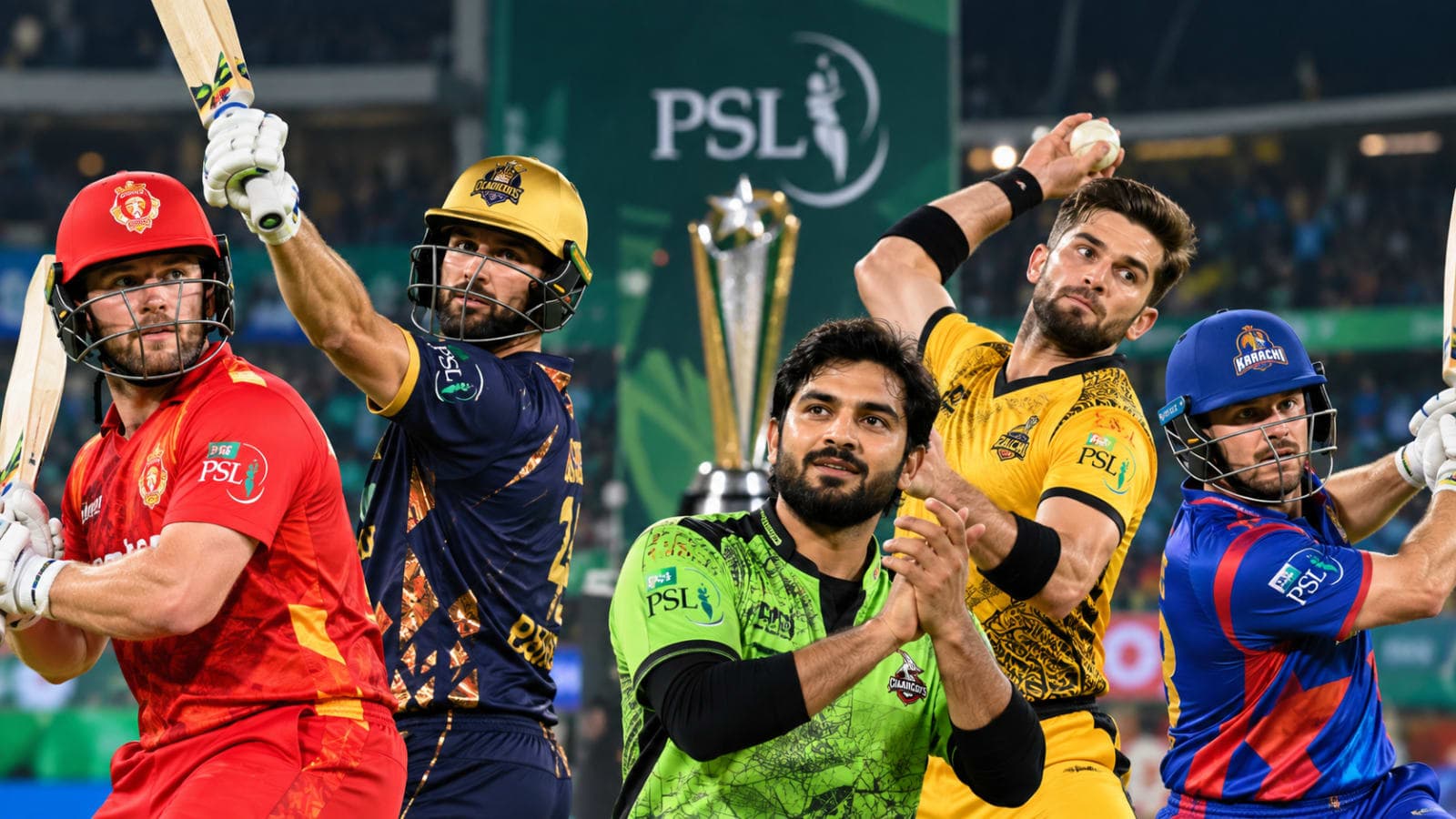 Overseas Players in PSL competing alongside Pakistani cricketers in a Pakistan Super League match.