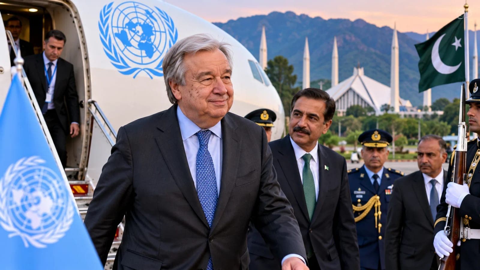 UN Chief Antonio Guterres Arrives in Islamabad for 3-Day Pakistan Visit