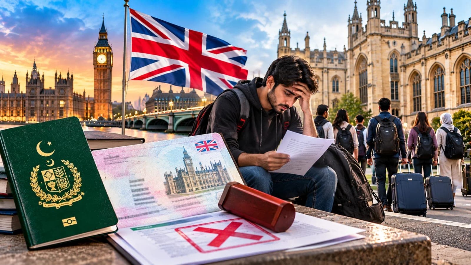 UK student visa for Pakistanis 2026 showing Pakistani university applicants preparing admission and visa documents