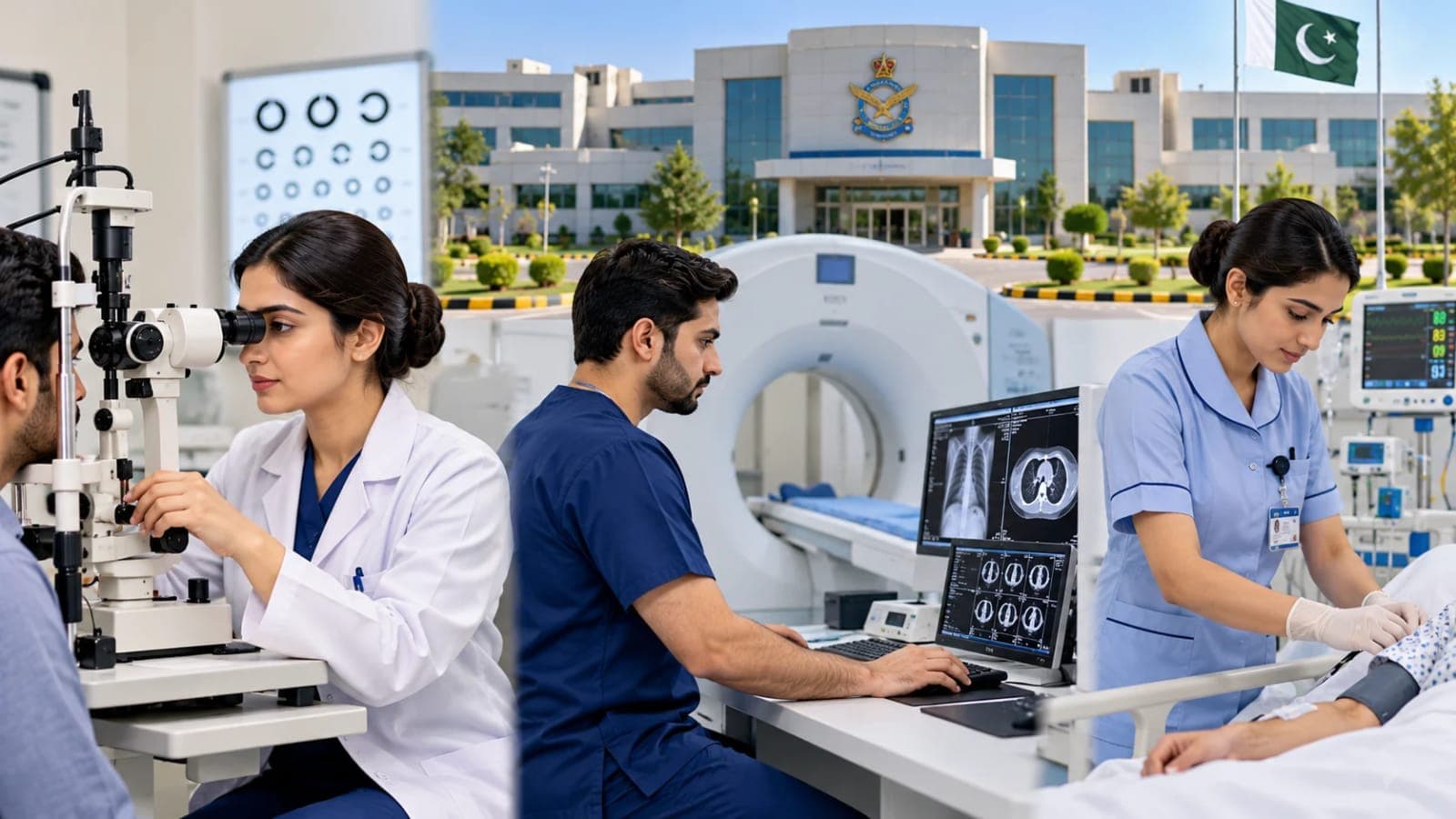 PAF Hospital Islamabad Jobs 2026 vacancies for optometrists radiology technologists and nursing assistants