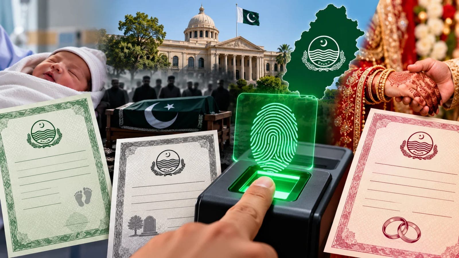 Punjab biometric certificate verification at union council through NADRA