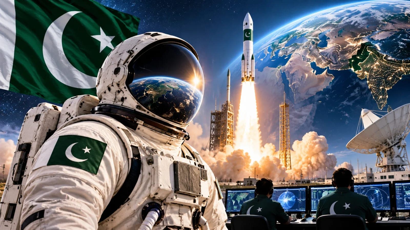Space exhibition illustrating Pakistan's planned first astronaut mission