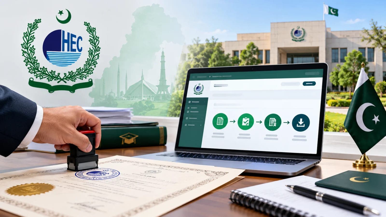 HEC Degree Attestation online portal application and fee guide