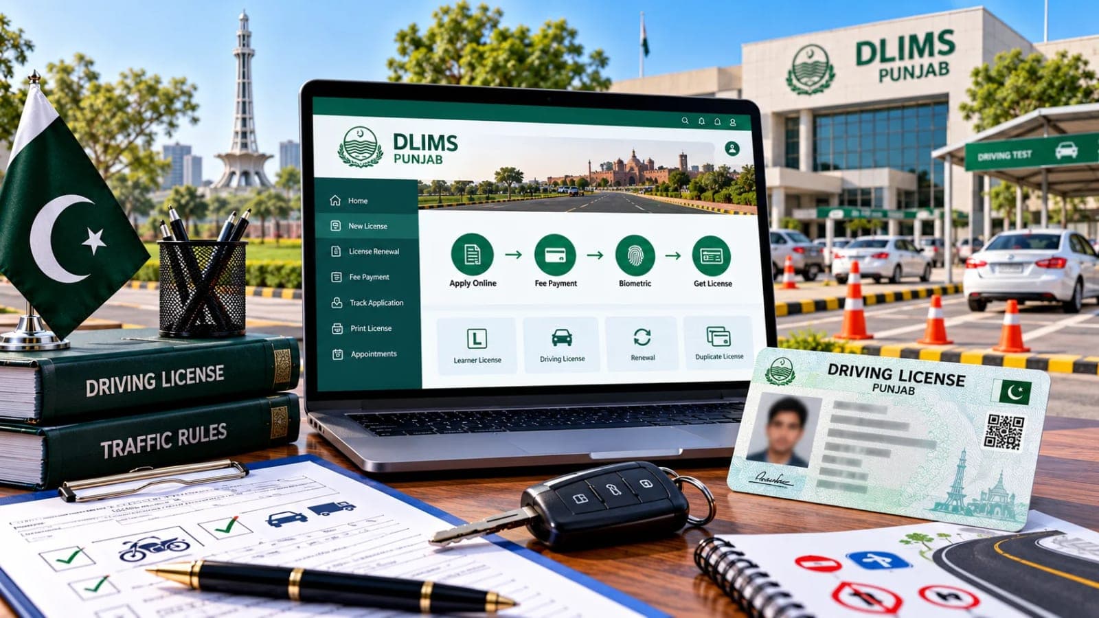 DLIMS Punjab Driving License online renewal and e-License guide