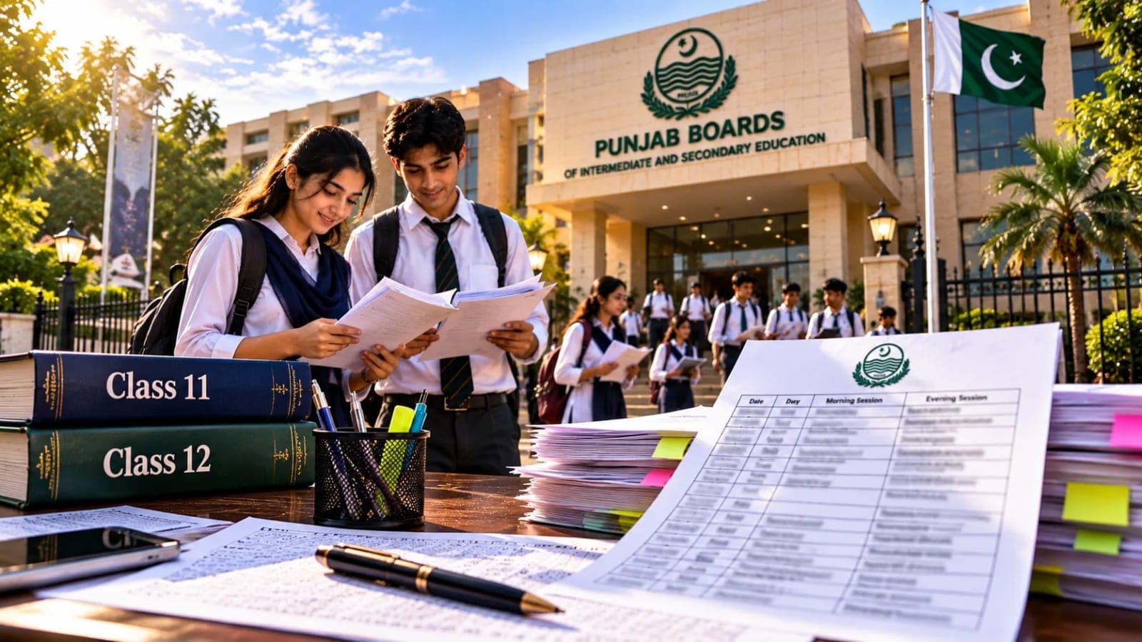 Punjab Boards Date Sheet 2026 for Class 11 and 12 second annual examinations
