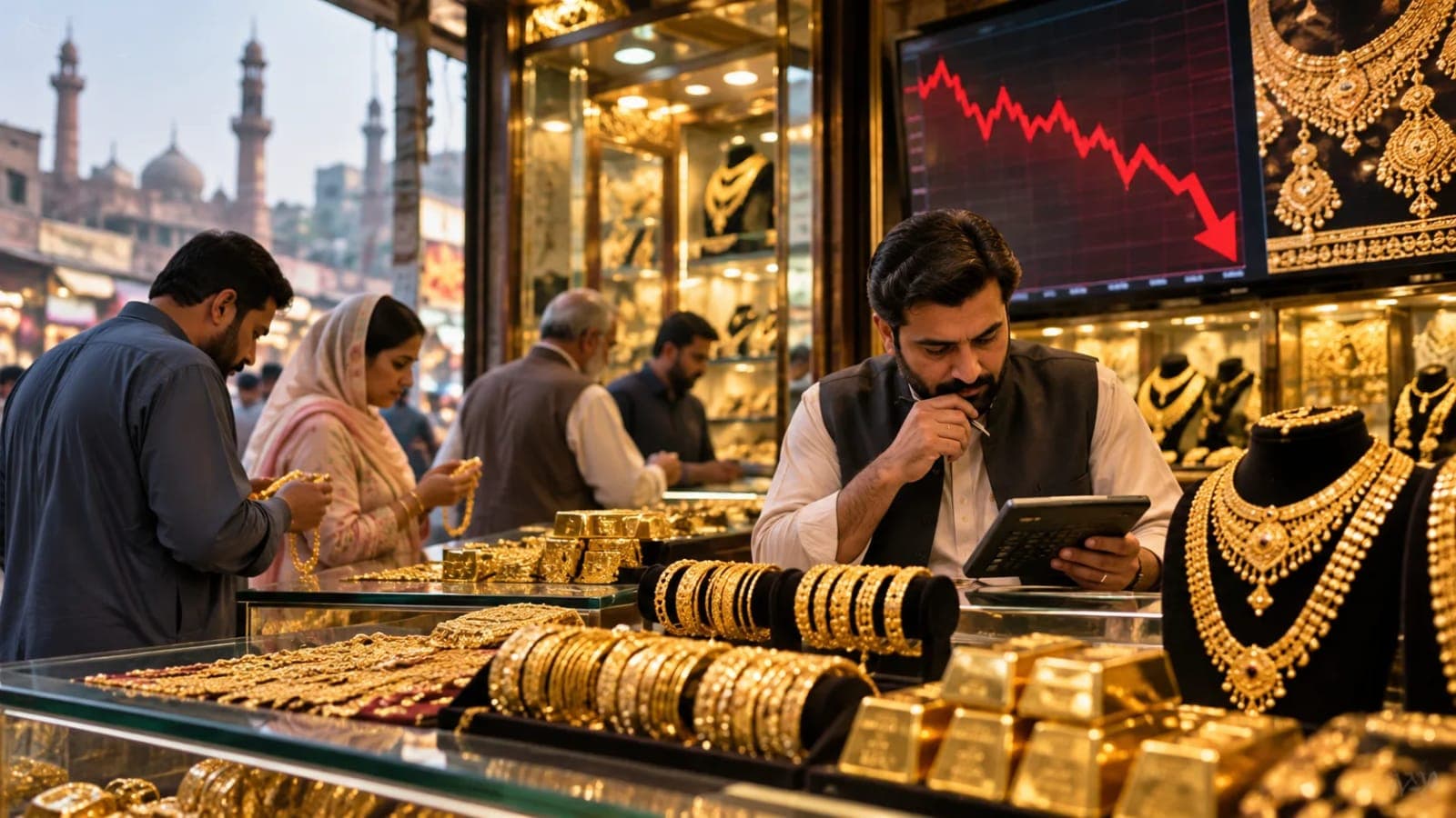 Gold prices Pakistan fall to Rs 422,036 per tola