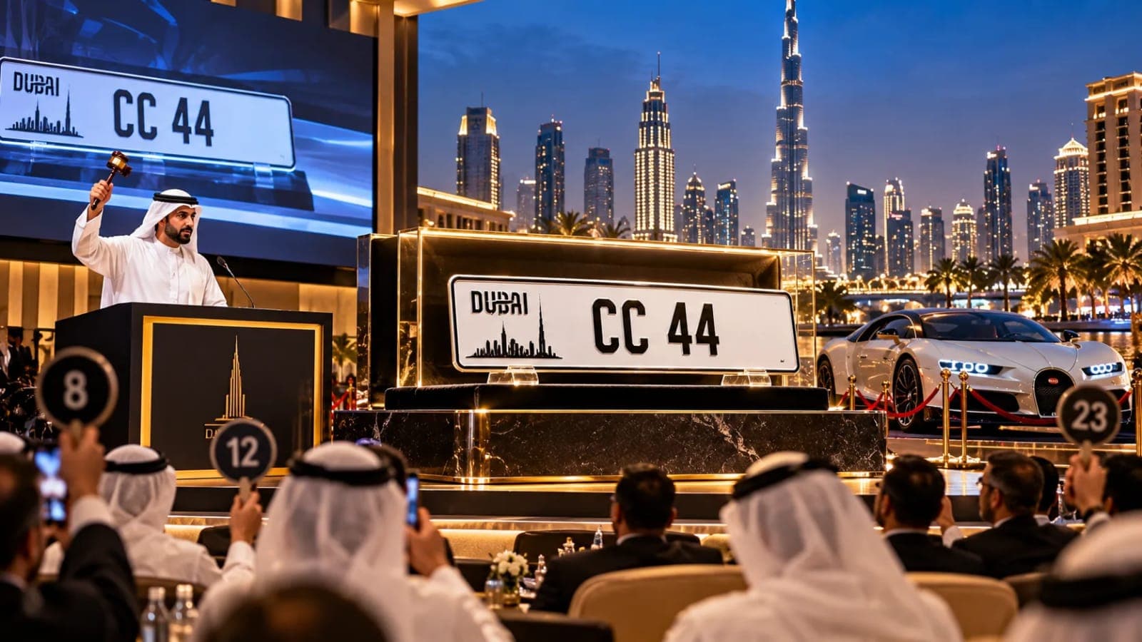Dubai CC44 number plate CC44 sold at Dubai RTA auction