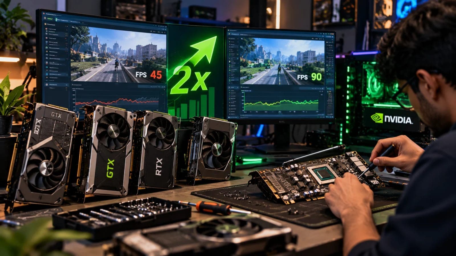 Nvidia RTX AI unlock test results on an older GeForce graphics card