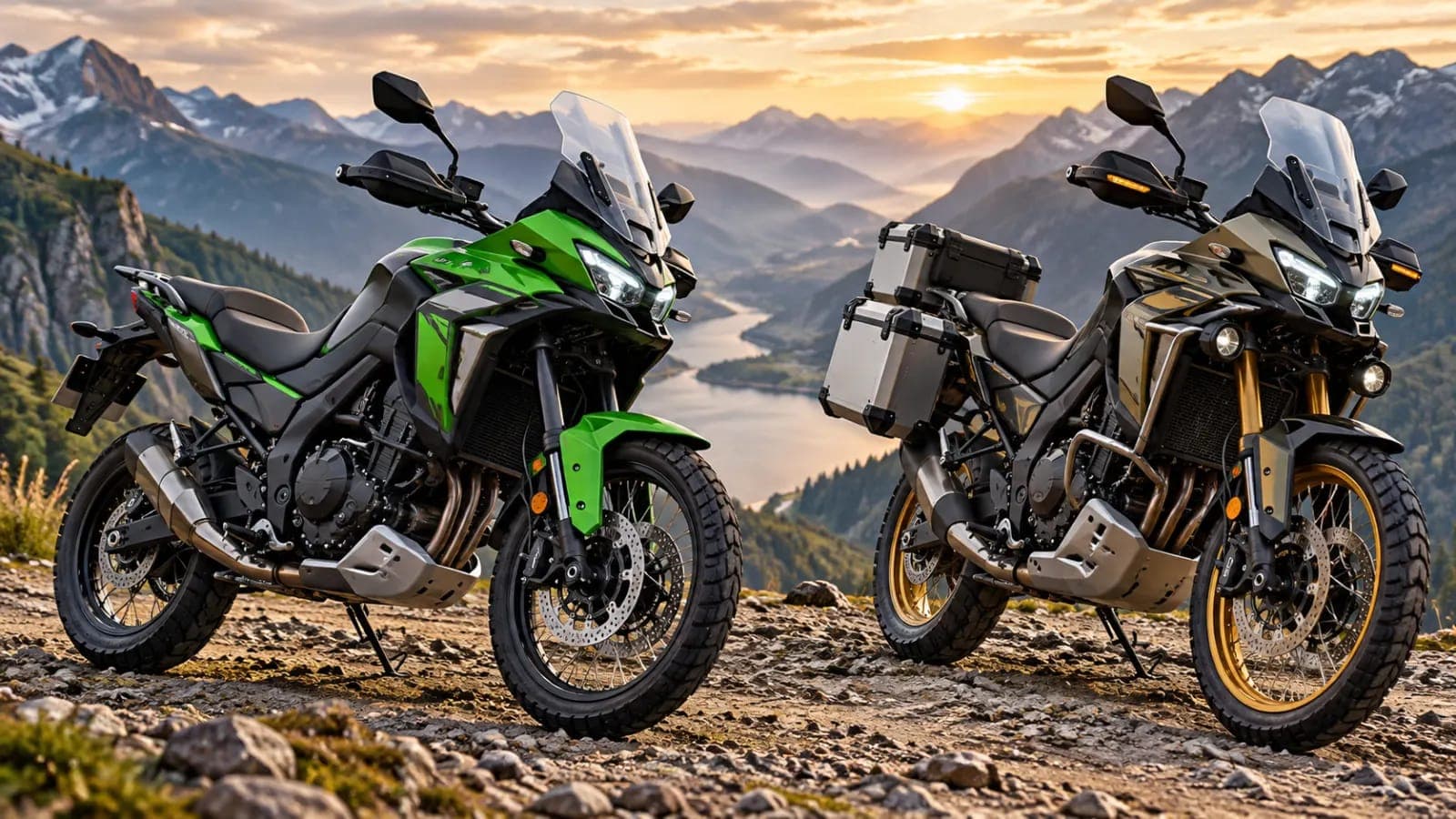 Kawasaki KLE650 2027 adventure bike in standard and SE versions