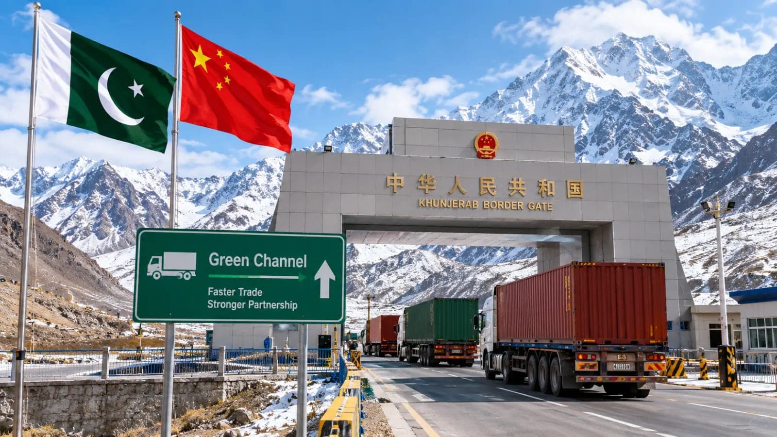 Khunjerab green channel trade agreement for faster customs clearance at Sost Khunjerab border crossing