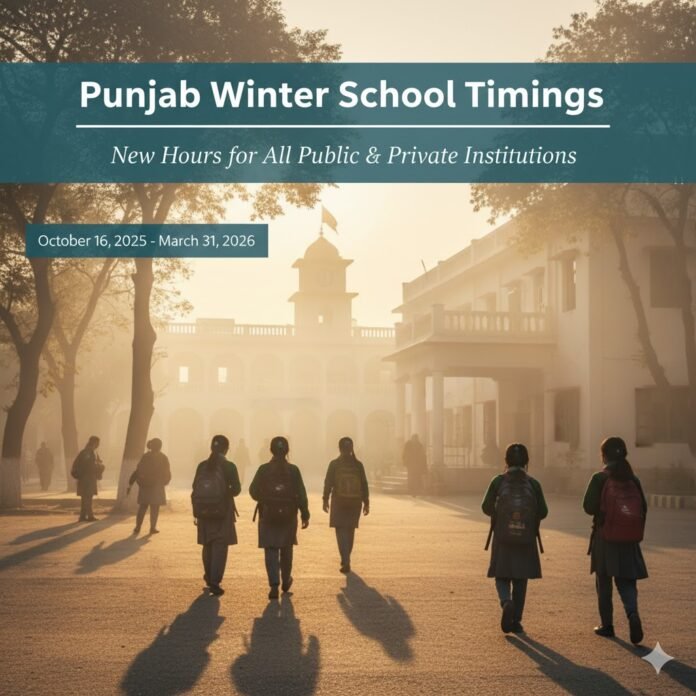 Punjab Winter School Timings: New Hours Announced for All Schools Punjab Winter School Timings: New Hours Announced for All Schools