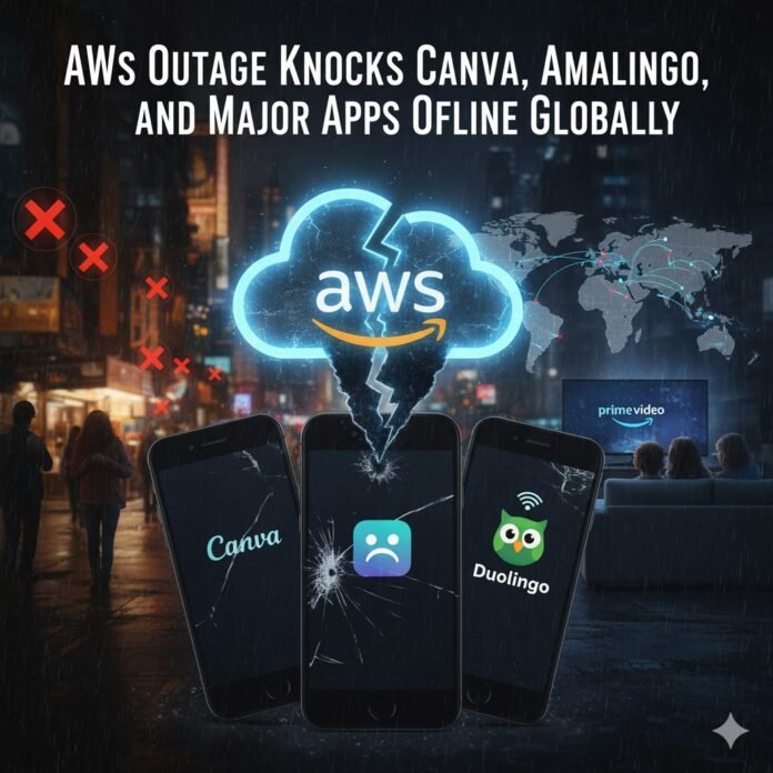 AWS Outage Knocks Canva, Amazon, Duolingo, and Major Apps Offline Globally AWS Outage Knocks Canva, Amazon, Duolingo, and Major Apps Offline Globally
