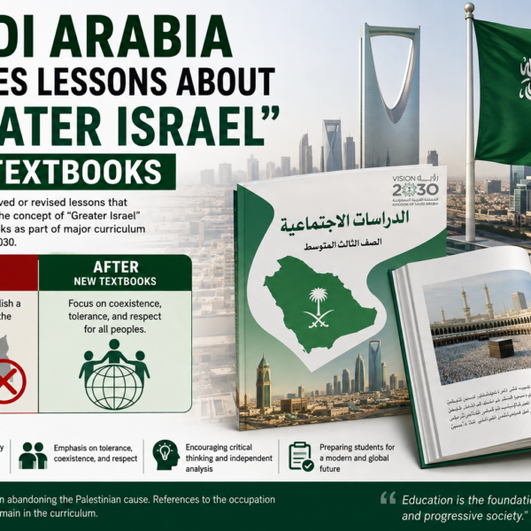 Saudi Arabia Removes Lessons About “Greater Israel” From Textbooks