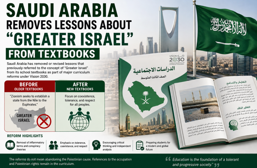 Saudi Arabia Removes Lessons About “Greater Israel” From Textbooks