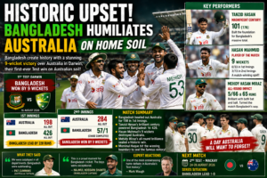 Historic Upset! Bangladesh Humiliates Australia on Home Soil