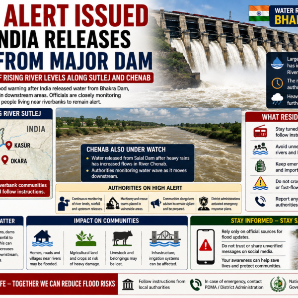 Flood Alert Issued After India Releases Water From Major Dam