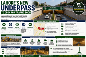 Lahore’s New Underpass to Open for Traffic Soon