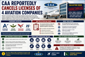 CAA Reportedly Cancels Licenses of 4 Aviation Companies