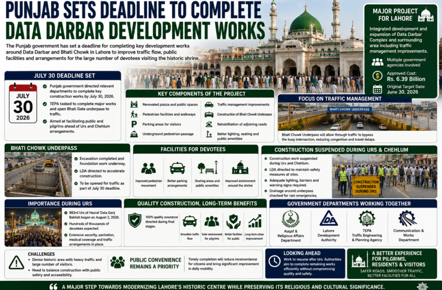 Punjab Sets Deadline to Complete Data Darbar Development Works