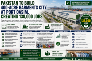 Pakistan to Build 400-Acre Garments City at Port Qasim, Creating 138,000 Jobs