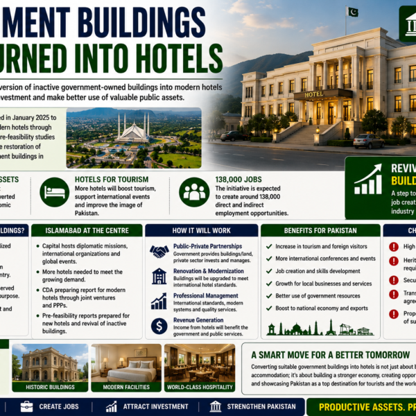 Government Buildings to be Turned into Hotels