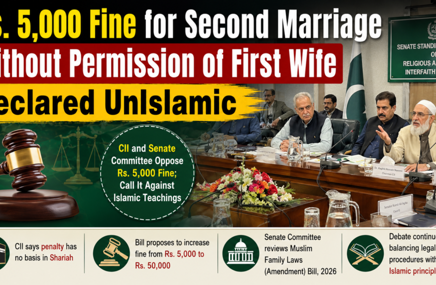 Rs. 5,000 Fine for Second Marriage Without First Wife’s Permission